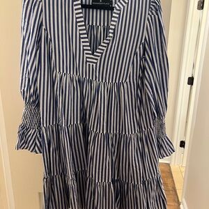 Pomander Place Blue and White Striped Kenzo Dress